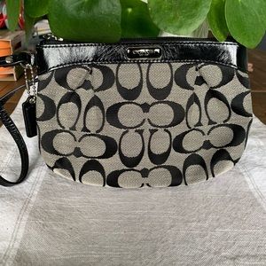 Signature Canvas Coach Wristlet